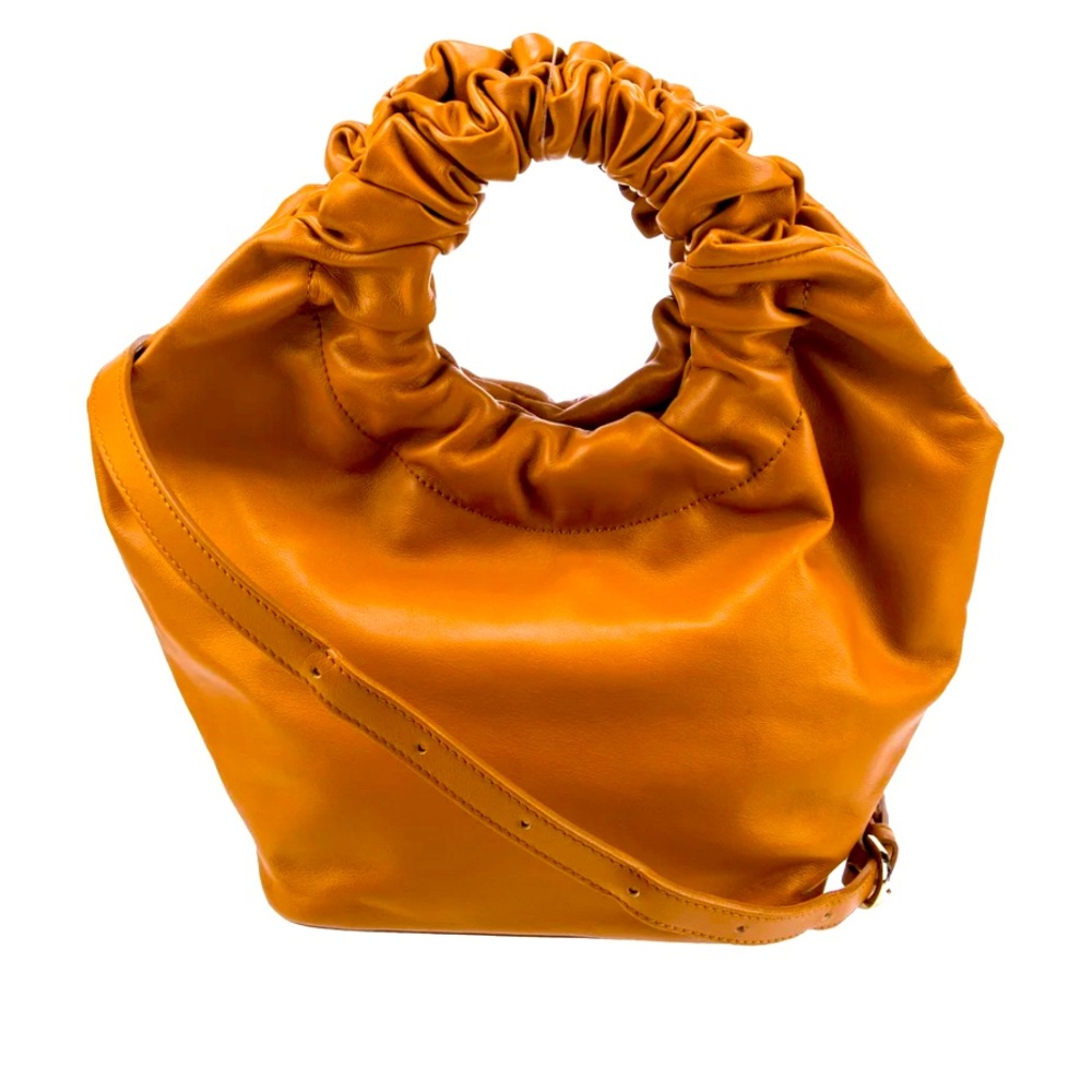 Frame Leather Bag with suede inside.